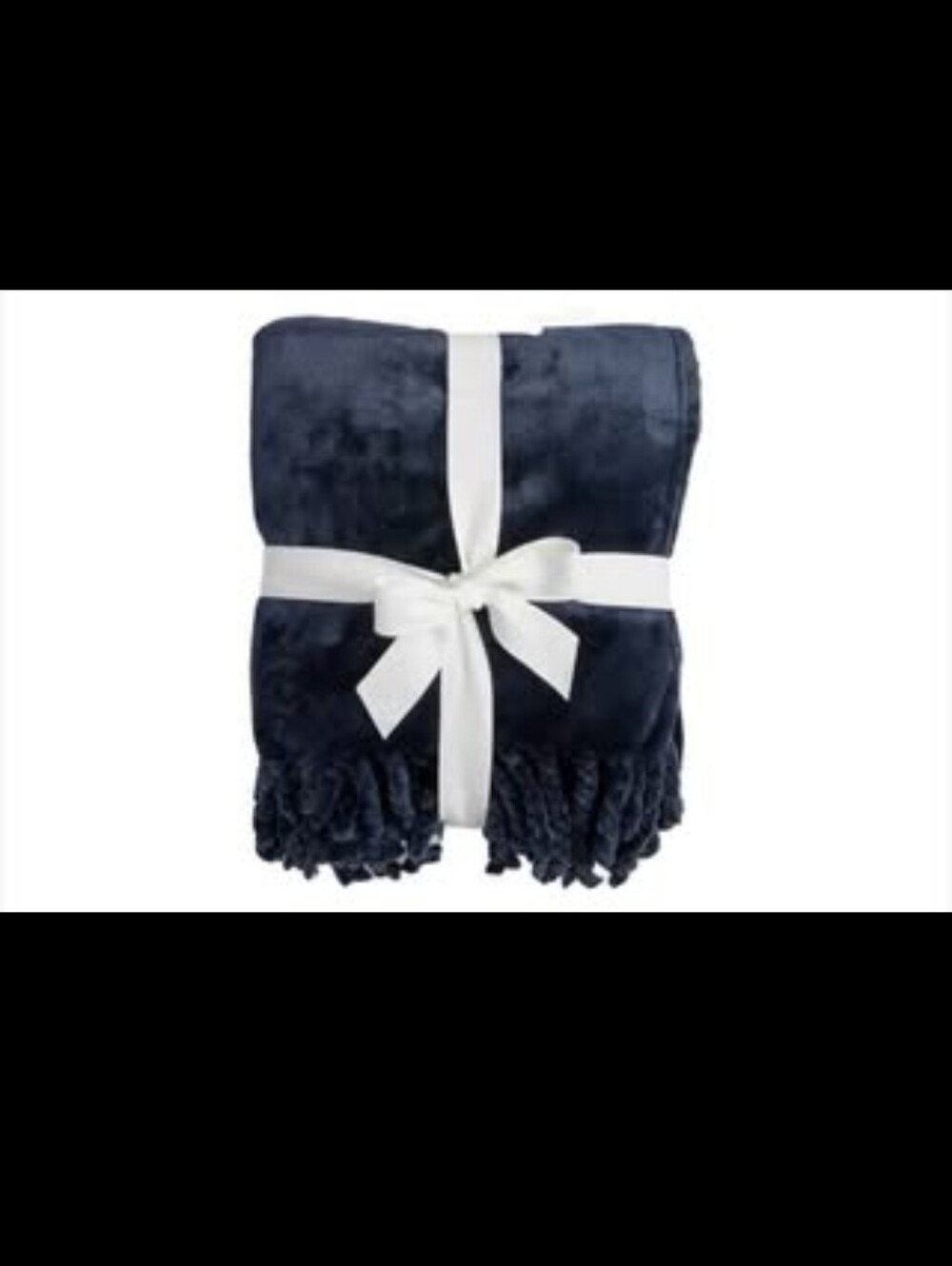 NORDSTROM Navy Bliss Plush Throw Blanket - NEW